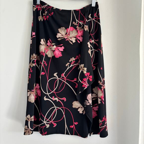 RARE VTG BCBG PARIS Floral Top & Midi Skirt (Matching Set) Y2K Size Medium - Picture 8 of 11